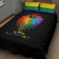 LGBT Dont Be Afraid Christmas Quilt Bed Set Xmas Holiday Patterns - Wonder Print Shop
