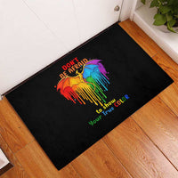 LGBT Dont Be Afraid Christmas Rubber Doormat Xmas Holiday Patterns - Wonder Print Shop