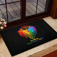 LGBT Dont Be Afraid Christmas Rubber Doormat Xmas Holiday Patterns - Wonder Print Shop