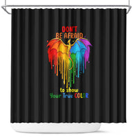 LGBT Dont Be Afraid Christmas Shower Curtain Xmas Holiday Patterns - Wonder Print Shop