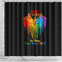 LGBT Dont Be Afraid Christmas Shower Curtain Xmas Holiday Patterns - Wonder Print Shop