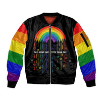 LGBT Dont Be Afraid Christmas Sleeve Zip Bomber Jacket Xmas Holiday Patterns - Wonder Print Shop