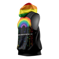 LGBT Dont Be Afraid Christmas Sleeveless Hoodie Xmas Holiday Patterns - Wonder Print Shop