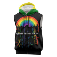 LGBT Dont Be Afraid Christmas Sleeveless Zip Hoodie Xmas Holiday Patterns - Wonder Print Shop