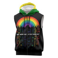 LGBT Dont Be Afraid Christmas Sleeveless Zip Hoodie Xmas Holiday Patterns - Wonder Print Shop