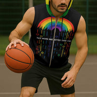 LGBT Dont Be Afraid Christmas Sleeveless Zip Hoodie Xmas Holiday Patterns - Wonder Print Shop