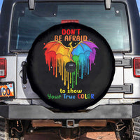 LGBT Dont Be Afraid Christmas Spare Tire Cover Xmas Holiday Patterns - Wonder Print Shop