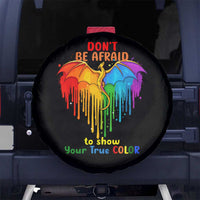 LGBT Dont Be Afraid Christmas Spare Tire Cover Xmas Holiday Patterns - Wonder Print Shop