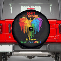 LGBT Dont Be Afraid Christmas Spare Tire Cover Xmas Holiday Patterns - Wonder Print Shop