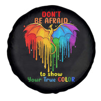 LGBT Dont Be Afraid Christmas Spare Tire Cover Xmas Holiday Patterns - Wonder Print Shop