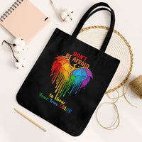 LGBT Dont Be Afraid Christmas Tote Bag Xmas Holiday Patterns - Wonder Print Shop