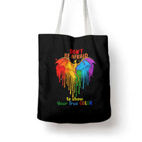 LGBT Dont Be Afraid Christmas Tote Bag Xmas Holiday Patterns - Wonder Print Shop