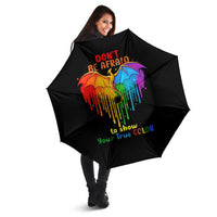 LGBT Dont Be Afraid Christmas Umbrella Xmas Holiday Patterns - Wonder Print Shop