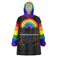 LGBT Dont Be Afraid Christmas Wearable Blanket Hoodie Xmas Holiday Patterns - Wonder Print Shop