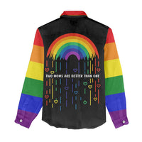 LGBT Dont Be Afraid Christmas Women Casual Shirt Xmas Holiday Patterns - Wonder Print Shop