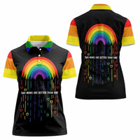 LGBT Dont Be Afraid Christmas Women Polo Shirt Xmas Holiday Patterns - Wonder Print Shop