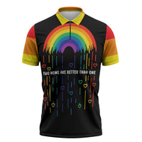 LGBT Dont Be Afraid Christmas Zipper Polo Shirt Xmas Holiday Patterns - Wonder Print Shop