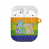 LGBT Gay Pride Happy Holigays Christmas AirPods Case Xmas Holiday Patterns - Wonder Print Shop