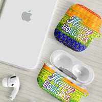 LGBT Gay Pride Happy Holigays Christmas AirPods Case Xmas Holiday Patterns - Wonder Print Shop