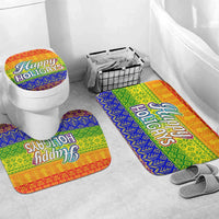 LGBT Gay Pride Happy Holigays Christmas Bathroom Set Xmas Holiday Patterns - Wonder Print Shop