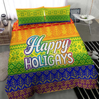 LGBT Gay Pride Happy Holigays Christmas Bedding Set Xmas Holiday Patterns - Wonder Print Shop