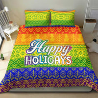 LGBT Gay Pride Happy Holigays Christmas Bedding Set Xmas Holiday Patterns - Wonder Print Shop