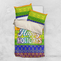 LGBT Gay Pride Happy Holigays Christmas Bedding Set Xmas Holiday Patterns - Wonder Print Shop