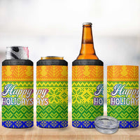LGBT Gay Pride Happy Holigays Christmas 4 in 1 Can Cooler Tumbler Xmas Holiday Patterns - Wonder Print Shop