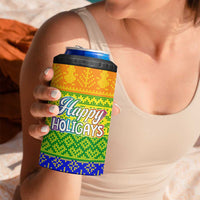 LGBT Gay Pride Happy Holigays Christmas 4 in 1 Can Cooler Tumbler Xmas Holiday Patterns - Wonder Print Shop