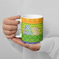 LGBT Gay Pride Happy Holigays Christmas Ceramic Mug Xmas Holiday Patterns - Wonder Print Shop