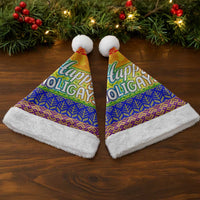 LGBT Gay Pride Happy Holigays Christmas Santa Hat Xmas Holiday Patterns - Wonder Print Shop