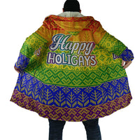 LGBT Gay Pride Happy Holigays Christmas Cloak Xmas Holiday Patterns - Wonder Print Shop