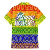 LGBT Gay Pride Happy Holigays Christmas Family Matching Mermaid Dress and Hawaiian Shirt Xmas Holiday Patterns - Wonder Print Shop