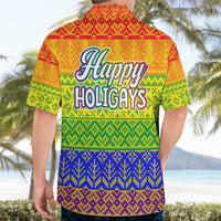 LGBT Gay Pride Happy Holigays Christmas Hawaiian Shirt Xmas Holiday Patterns - Wonder Print Shop
