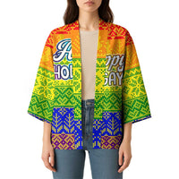 LGBT Gay Pride Happy Holigays Christmas Kimono Xmas Holiday Patterns - Wonder Print Shop