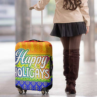 LGBT Gay Pride Happy Holigays Christmas Luggage Cover Xmas Holiday Patterns - Wonder Print Shop
