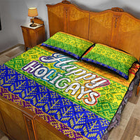 LGBT Gay Pride Happy Holigays Christmas Quilt Bed Set Xmas Holiday Patterns - Wonder Print Shop