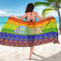 LGBT Gay Pride Happy Holigays Christmas Sarong Xmas Holiday Patterns - Wonder Print Shop
