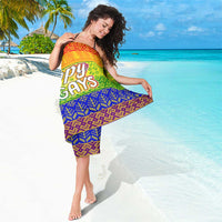 LGBT Gay Pride Happy Holigays Christmas Sarong Xmas Holiday Patterns - Wonder Print Shop