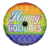 LGBT Gay Pride Happy Holigays Christmas Spare Tire Cover Xmas Holiday Patterns - Wonder Print Shop