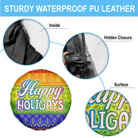 LGBT Gay Pride Happy Holigays Christmas Spare Tire Cover Xmas Holiday Patterns - Wonder Print Shop