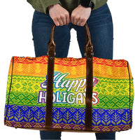 LGBT Gay Pride Happy Holigays Christmas Travel Bag Xmas Holiday Patterns - Wonder Print Shop