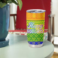 LGBT Gay Pride Happy Holigays Christmas Tumbler Cup Xmas Holiday Patterns - Wonder Print Shop