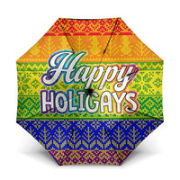 LGBT Gay Pride Happy Holigays Christmas Umbrella Xmas Holiday Patterns - Wonder Print Shop