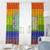 LGBT Gay Pride Happy Holigays Christmas Window Curtain Xmas Holiday Patterns - Wonder Print Shop