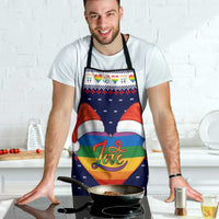 LGBT Heart Christmas Yall Christmas Apron Xmas Holiday Patterns - Wonder Print Shop