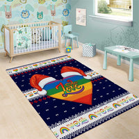 LGBT Heart Christmas Yall Christmas Area Rug Xmas Holiday Patterns - Wonder Print Shop