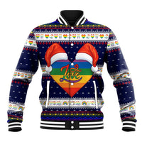LGBT Heart Christmas Yall Christmas Baseball Jacket Xmas Holiday Patterns - Wonder Print Shop