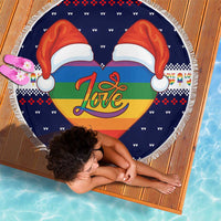 LGBT Heart Christmas Yall Christmas Beach Blanket Xmas Holiday Patterns - Wonder Print Shop