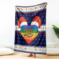 LGBT Heart Christmas Yall Christmas Blanket Xmas Holiday Patterns - Wonder Print Shop